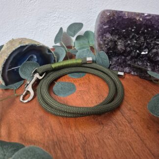 Premium Biothane-Leine "Dark Green" – Handgemacht