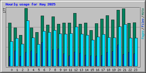 Hourly usage for May 2025
