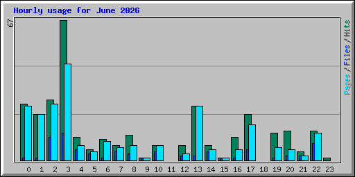 Hourly usage for June 2026