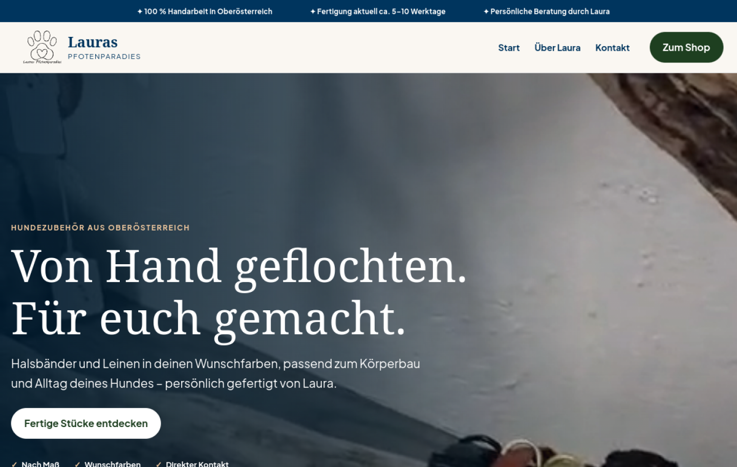 Startseiten-Vorschau von Lauras Pfotenparadies