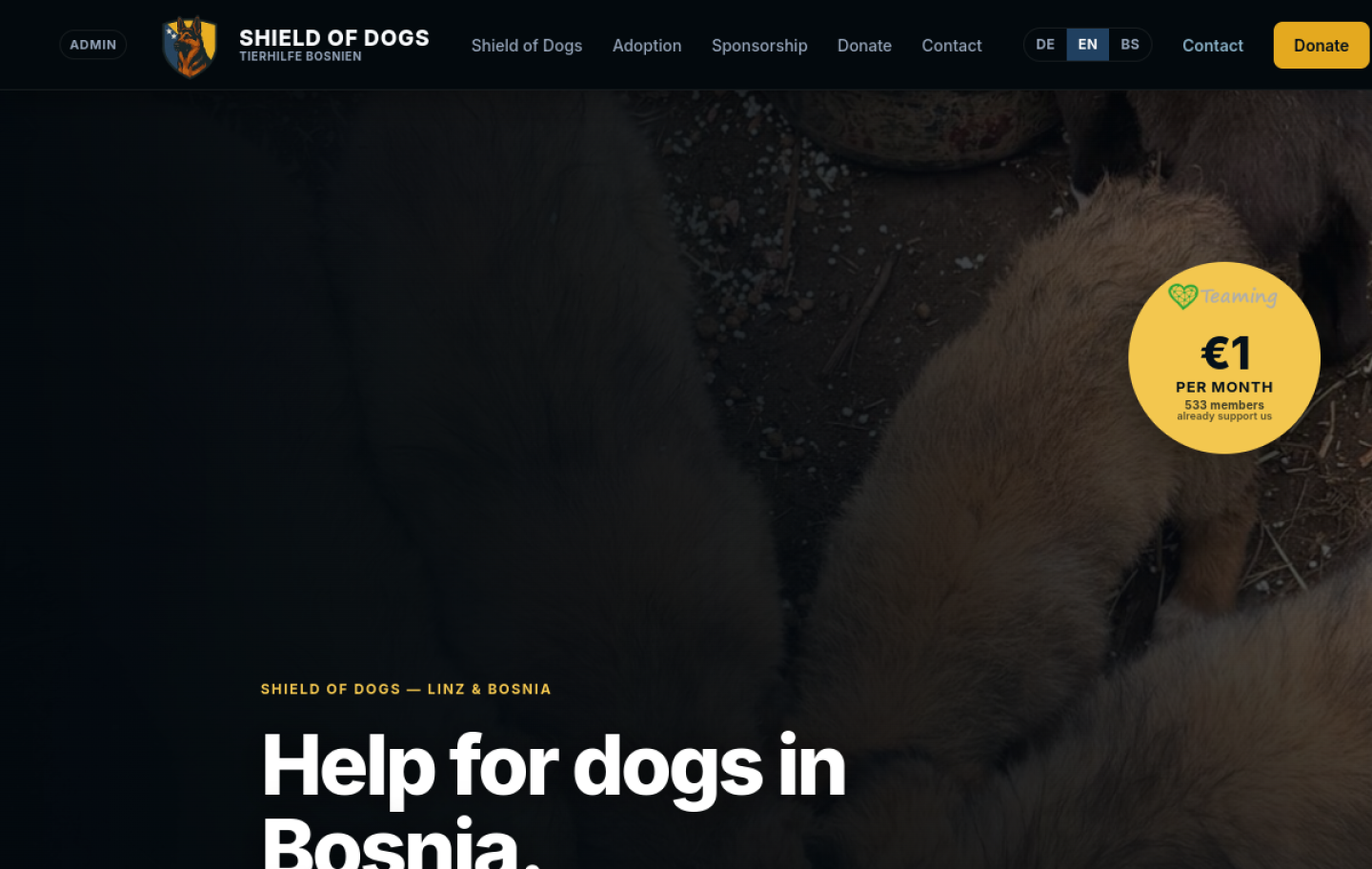 Startseiten-Vorschau von Shield of Dogs